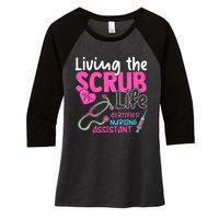 Cna For Nurse Hospital Colletion Living The Scrubs Life Women's Tri-Blend 3/4-Sleeve Raglan Shirt