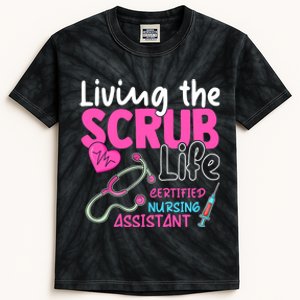 Cna For Nurse Hospital Colletion Living The Scrubs Life Kids Tie-Dye T-Shirt