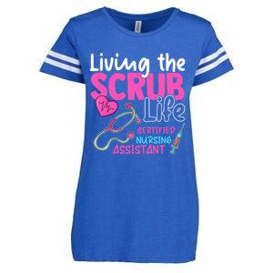 Cna For Nurse Hospital Colletion Living The Scrubs Life Enza Ladies Jersey Football T-Shirt