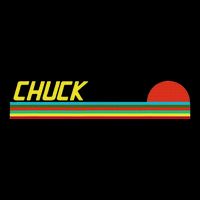 Chuck First Name Logo Retro Sunset Surfer Style Chuck Mousepad
