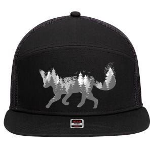 Cute Fox Nature Outdoor Hiking Camping Hunting Gift 7 Panel Mesh Trucker Snapback Hat