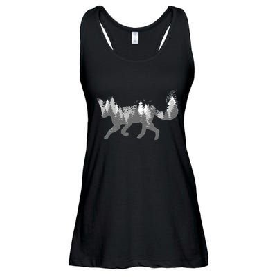 Cute Fox Nature Outdoor Hiking Camping Hunting Gift Ladies Essential Flowy Tank
