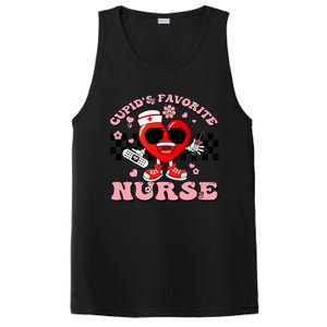 Cupids Favorite Nurse Cute Heart Valentines Nurses Groovy Gift PosiCharge Competitor Tank