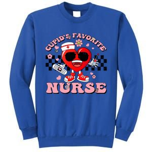 Cupids Favorite Nurse Cute Heart Valentines Nurses Groovy Gift Sweatshirt