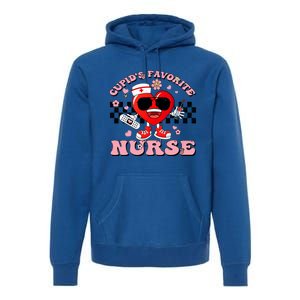 Cupids Favorite Nurse Cute Heart Valentines Nurses Groovy Gift Premium Hoodie