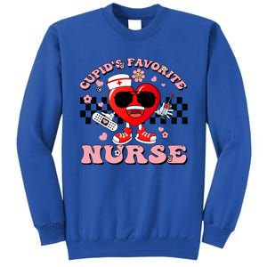 Cupids Favorite Nurse Cute Heart Valentines Nurses Groovy Gift Tall Sweatshirt