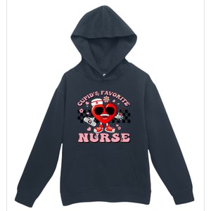 Cupids Favorite Nurse Cute Heart Valentines Nurses Groovy Gift Urban Pullover Hoodie