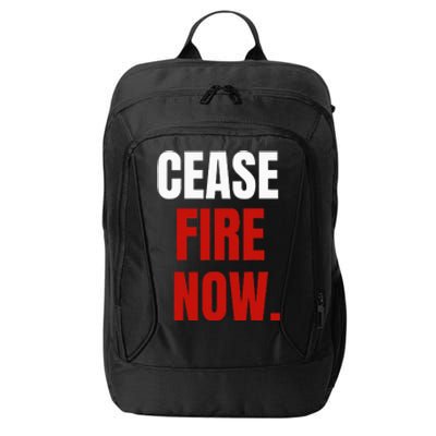 Cease fire Now. City Backpack