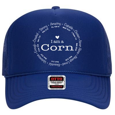 Corn Family Name Mom Name Mothers Day Gift High Crown Mesh Back Trucker Hat