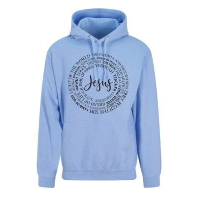 Christian Faith Names Of Jesus A Gift Unisex Surf Hoodie