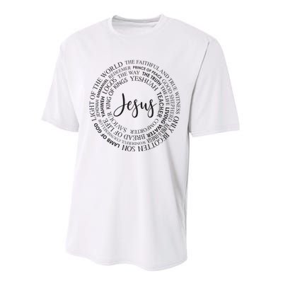 Christian Faith Names Of Jesus A Gift Performance Sprint T-Shirt