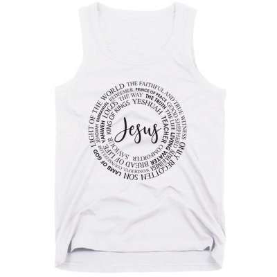 Christian Faith Names Of Jesus A Gift Tank Top