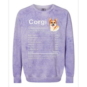 Corgi Facts Nutrition Funny Cardigan Pembroke Mama Dog Colorblast Crewneck Sweatshirt