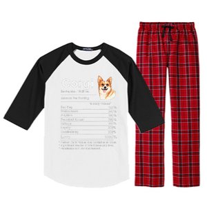 Corgi Facts Nutrition Funny Cardigan Pembroke Mama Dog Raglan Sleeve Pajama Set