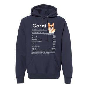 Corgi Facts Nutrition Funny Cardigan Pembroke Mama Dog Premium Hoodie