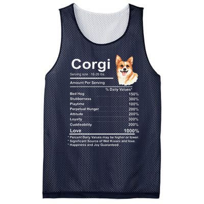 Corgi Facts Nutrition Funny Cardigan Pembroke Mama Dog Mesh Reversible Basketball Jersey Tank