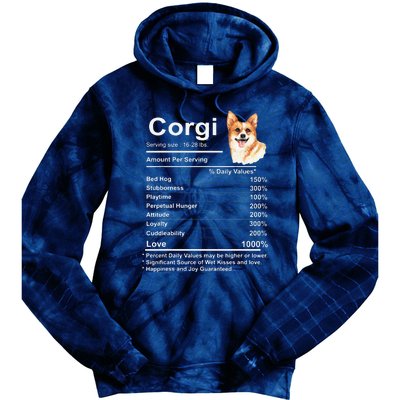 Corgi Facts Nutrition Funny Cardigan Pembroke Mama Dog Tie Dye Hoodie