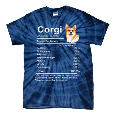 Corgi Facts Nutrition Funny Cardigan Pembroke Mama Dog Tie-Dye T-Shirt