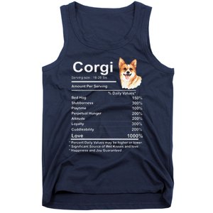 Corgi Facts Nutrition Funny Cardigan Pembroke Mama Dog Tank Top