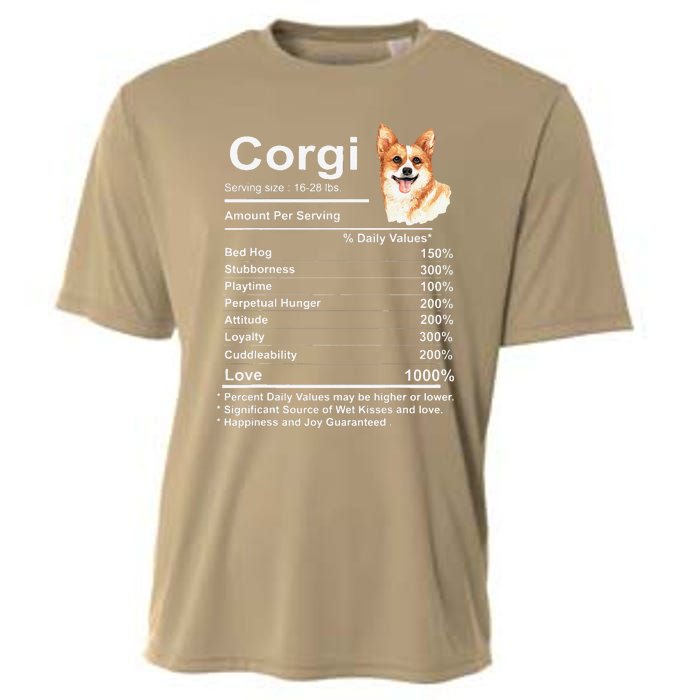 Corgi Facts Nutrition Funny Cardigan Pembroke Mama Dog Cooling Performance Crew T-Shirt