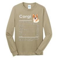 Corgi Facts Nutrition Funny Cardigan Pembroke Mama Dog Tall Long Sleeve T-Shirt