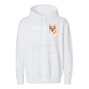 Corgi Facts Nutrition Funny Cardigan Pembroke Mama Dog Garment-Dyed Fleece Hoodie