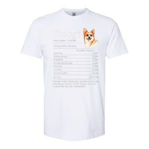 Corgi Facts Nutrition Funny Cardigan Pembroke Mama Dog Softstyle CVC T-Shirt