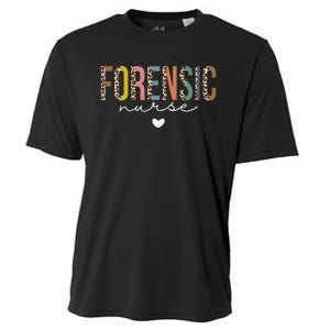 Cute Forensic Nurse SANE Nurse Leopard Correctional Nursing Cooling Performance Crew T-Shirt