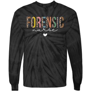 Cute Forensic Nurse SANE Nurse Leopard Correctional Nursing Tie-Dye Long Sleeve Shirt