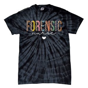 Cute Forensic Nurse SANE Nurse Leopard Correctional Nursing Tie-Dye T-Shirt