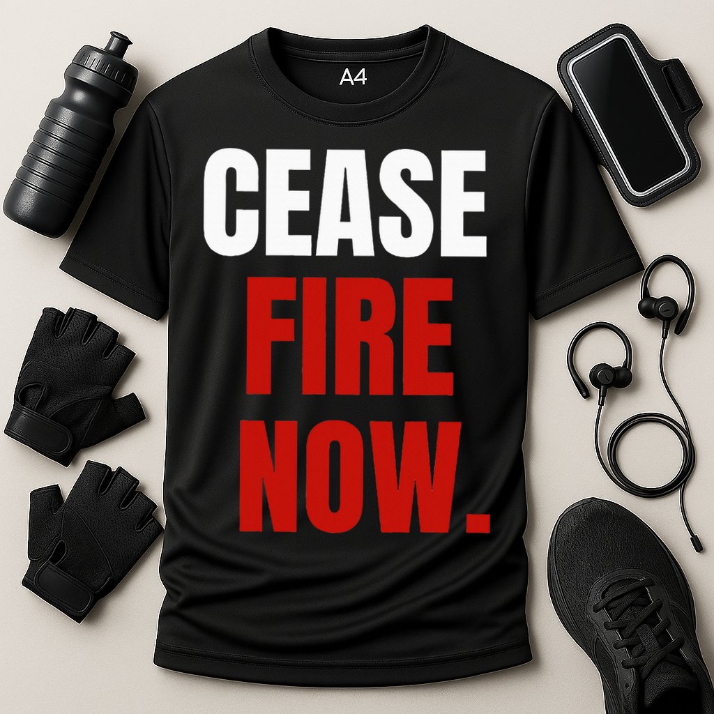 Cease fire Now. Cooling Performance Crew T-Shirt