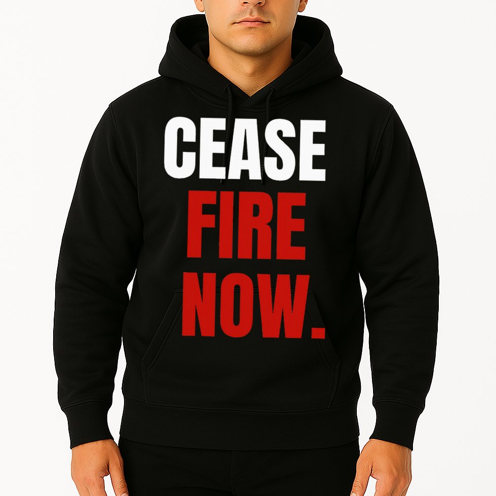 Cease fire Now. Hoodie