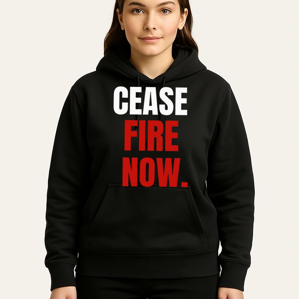Cease fire Now. Hoodie