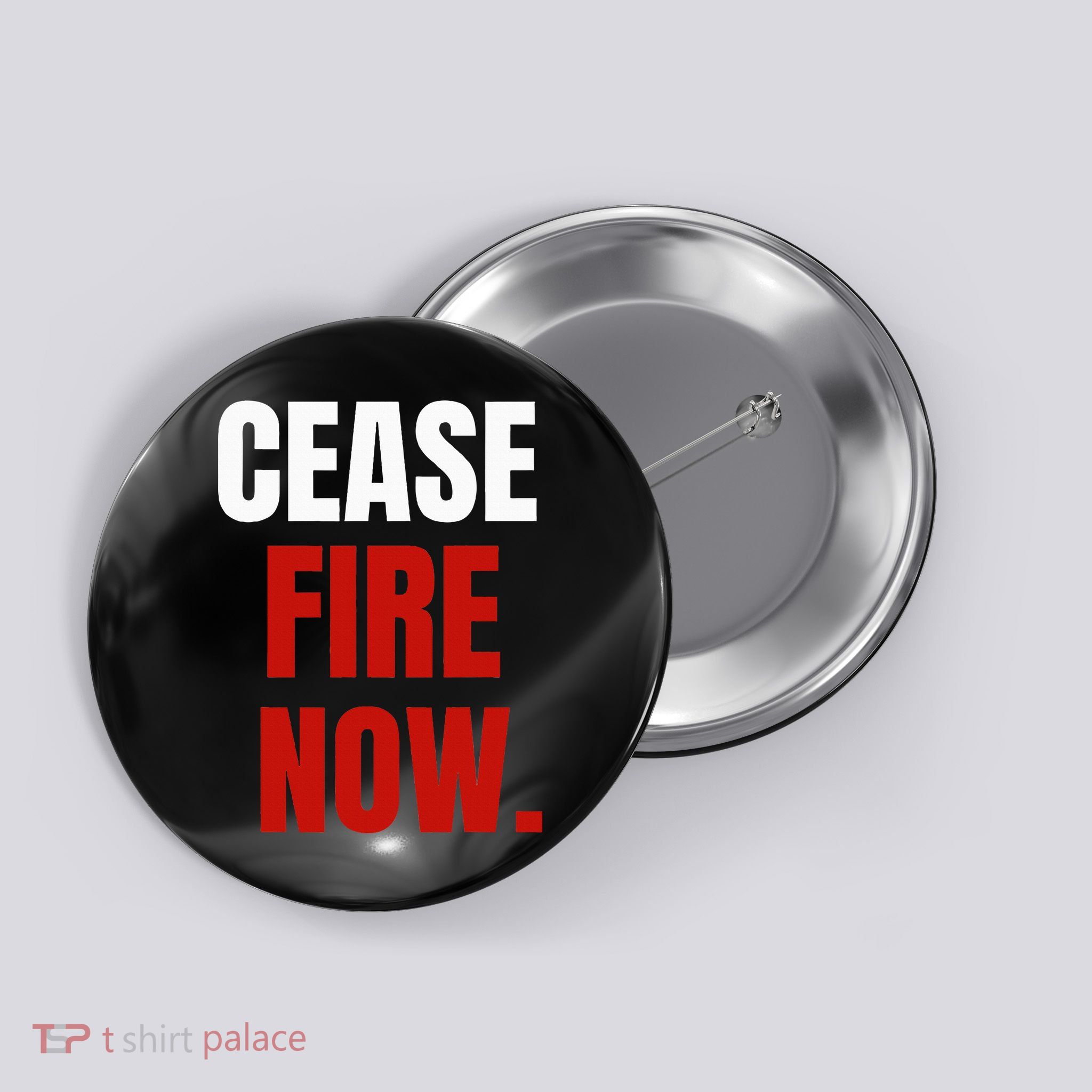 Cease fire Now. Button