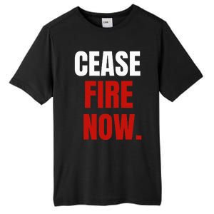 Cease fire Now. Tall Fusion ChromaSoft Performance T-Shirt