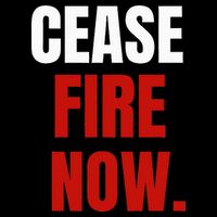 Cease fire Now. Drawstring Bag