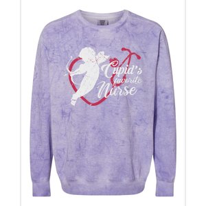 Cupid's Favorite Nurse Funny Gift Valentines Day Cool Gift Colorblast Crewneck Sweatshirt