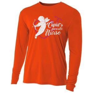 Cupid's Favorite Nurse Funny Gift Valentines Day Cool Gift Cooling Performance Long Sleeve Crew