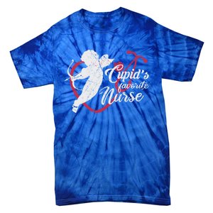 Cupid's Favorite Nurse Funny Gift Valentines Day Cool Gift Tie-Dye T-Shirt