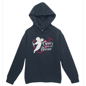 Cupid's Favorite Nurse Funny Gift Valentines Day Cool Gift Urban Pullover Hoodie