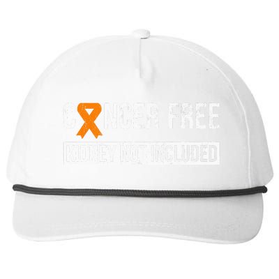 Cancer Free Not Included Kidney Cancer Awareness Snapback Five-Panel Rope Hat