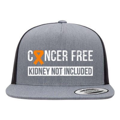 Cancer Free Not Included Kidney Cancer Awareness Flat Bill Trucker Hat