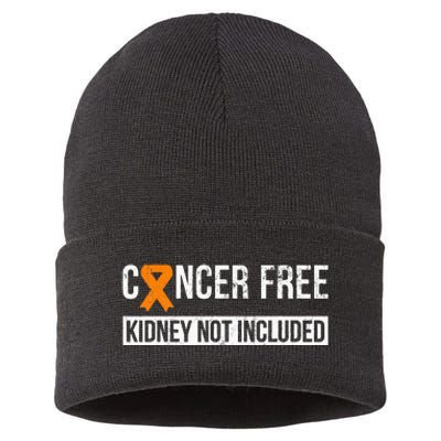 Cancer Free Not Included Kidney Cancer Awareness Sustainable Knit Beanie