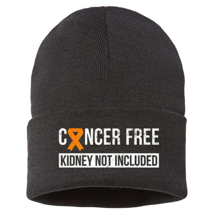 Cancer Free Not Included Kidney Cancer Awareness Sustainable Knit Beanie