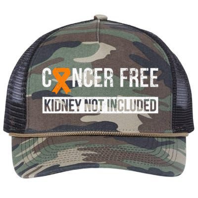 Cancer Free Not Included Kidney Cancer Awareness Retro Rope Trucker Hat Cap