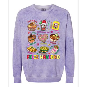 Christmas Feliz Navidad Tis The Season Mexican Food Funny Gift Colorblast Crewneck Sweatshirt