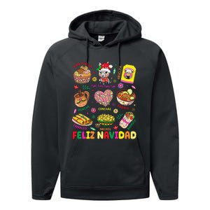 Christmas Feliz Navidad Tis The Season Mexican Food Funny Gift Performance Fleece Hoodie