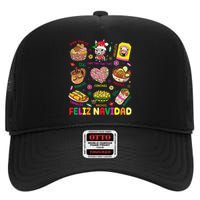 Christmas Feliz Navidad Tis The Season Mexican Food Funny Gift High Crown Mesh Back Trucker Hat