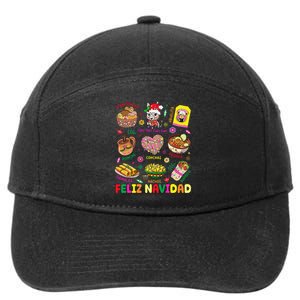 Christmas Feliz Navidad Tis The Season Mexican Food Funny Gift 7-Panel Snapback Hat