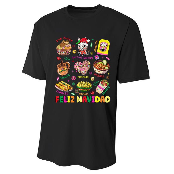 Christmas Feliz Navidad Tis The Season Mexican Food Funny Gift Performance Sprint T-Shirt